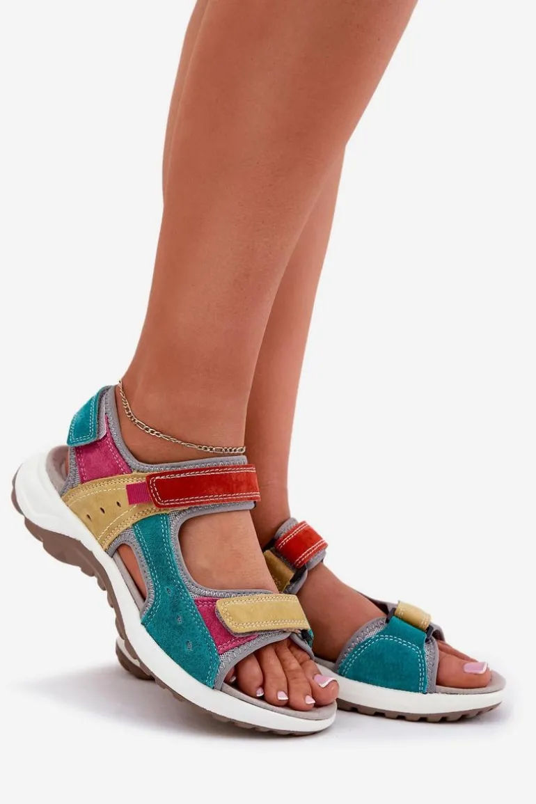 Skórzane Sandały Damskie Sportowe McKeylor 95347 Multikolor