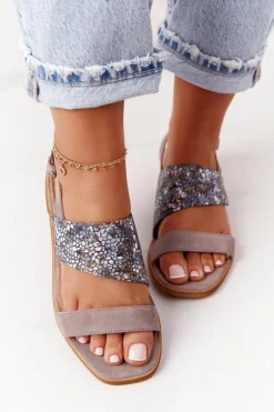 Skórzane Sandały Maciejka 05167-10 Ciemny Beż