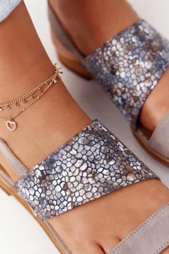 Skórzane Sandały Maciejka 05167-10 Ciemny Beż