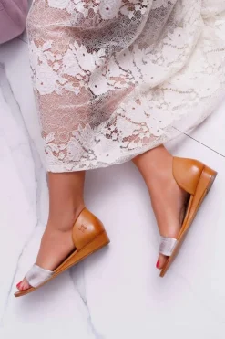 Skórzane Sandały Maciejka 1971-45 Rude