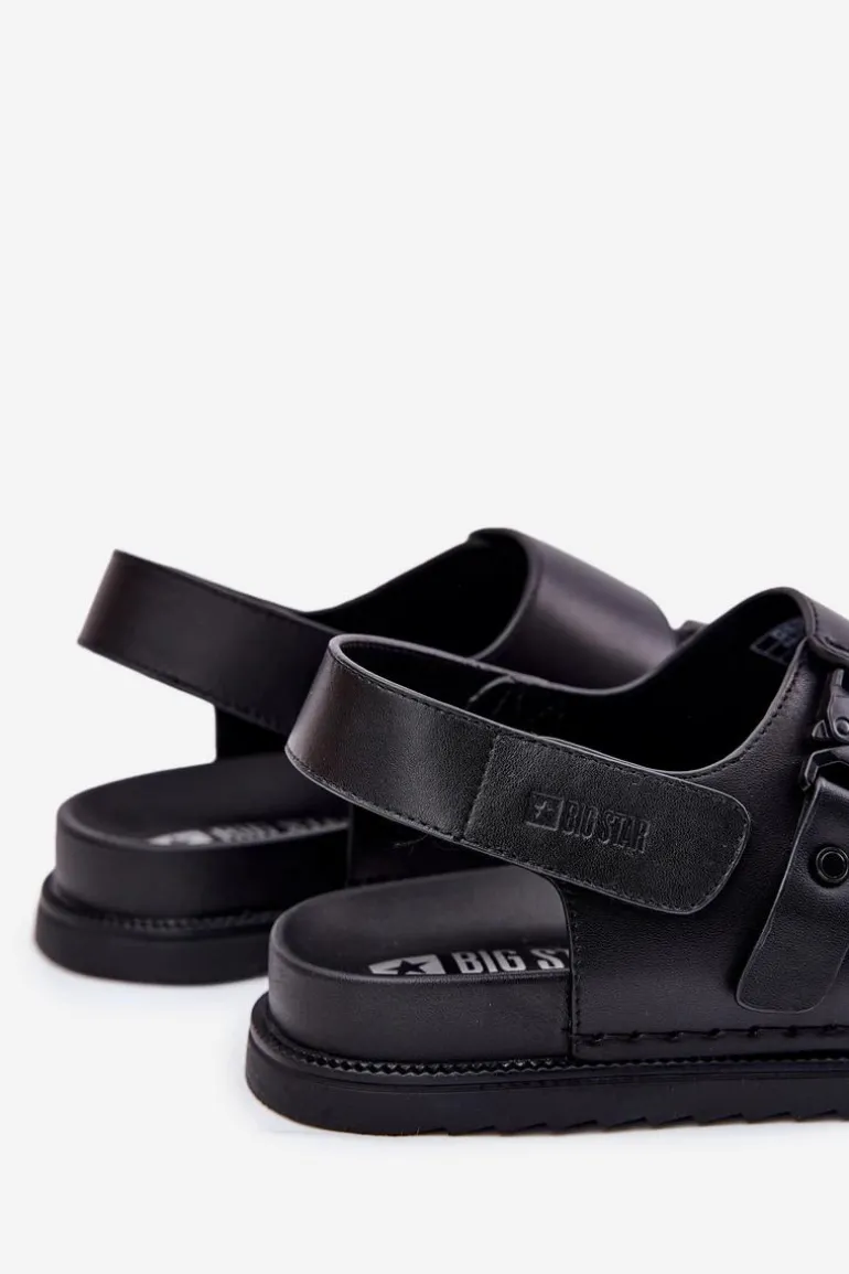 Skórzane Sandały Męskie Big Star RR174086 Czarne