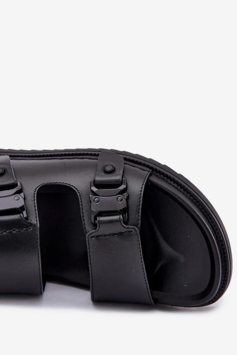 Skórzane Sandały Męskie Big Star RR174086 Czarne