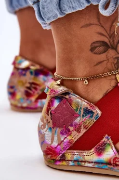 Skórzane Sandały Ze Ściągaczem Maciejka 03375-44 Różowe