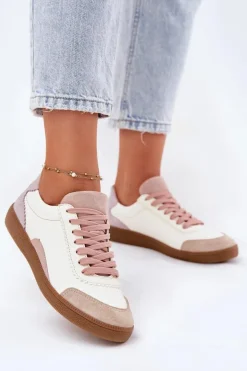 Skórzane Sneakersy Damskie Zazoo N1220 Białe