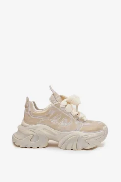 Skórzane Sneakersy Damskie GOE SS2N4009 Złote