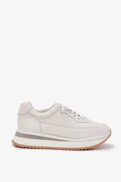 Skórzane Sneakersy Damskie Na Platformie Big Star RR274A333 Białe