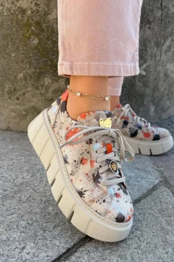 Skórzane Sneakersy Na Platformie Maciejka 06891-18 Beżowe