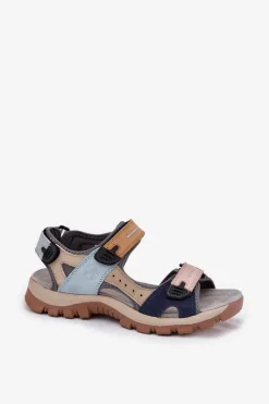 Skórzane Sportowe Sandały Damskie Artiker 54C1294 Multikolor