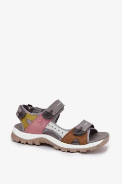 Skórzane Sportowe Sandały Damskie Artiker 54C1293 Multikolor