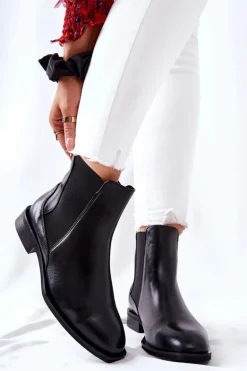 Skórzane Sztyblety Laura Messi Czarne 2353