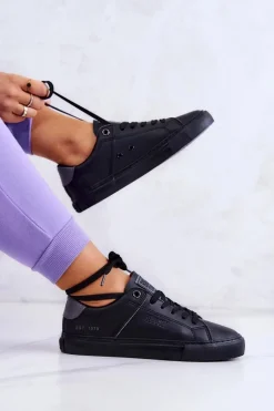 Skórzane Tenisówki Big Star JJ274214 Czarne