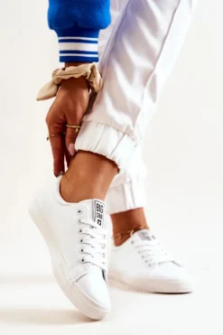 Skórzane Tenisówki Big Star JJ274311 Białe