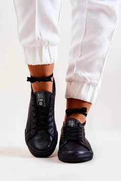 Skórzane Tenisówki Big Star JJ274312 Czarne