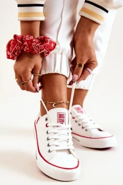 Skórzane Trampki BIG STAR JJ274130 Białe