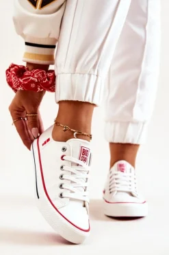 Skórzane Trampki BIG STAR JJ274130 Białe