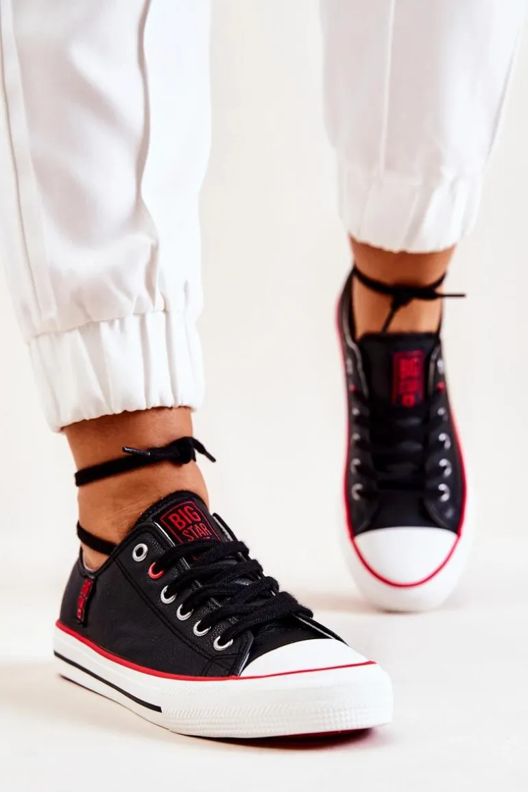 Skórzane Trampki BIG STAR JJ274129 Czarne