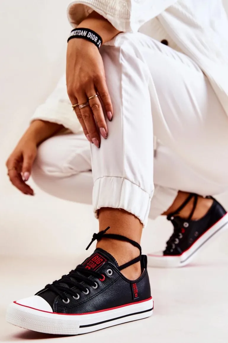 Skórzane Trampki BIG STAR JJ274129 Czarne