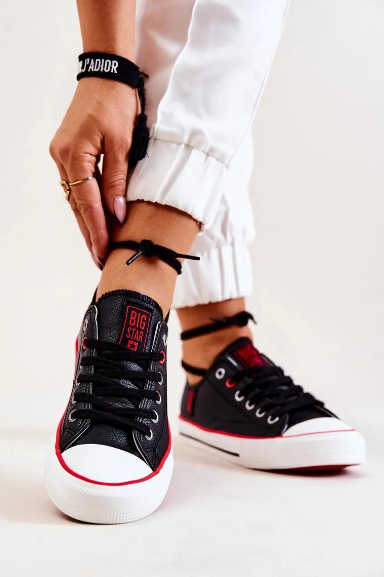 Skórzane Trampki BIG STAR JJ274129 Czarne