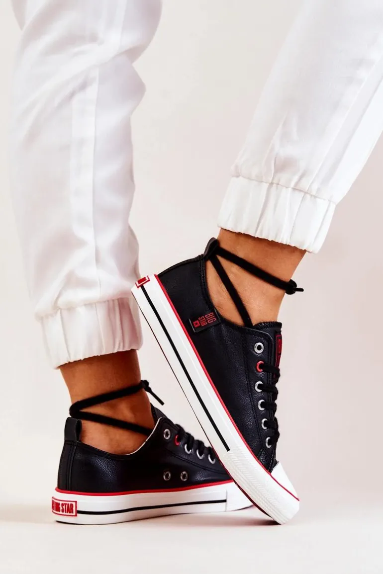 Skórzane Trampki BIG STAR JJ274129 Czarne