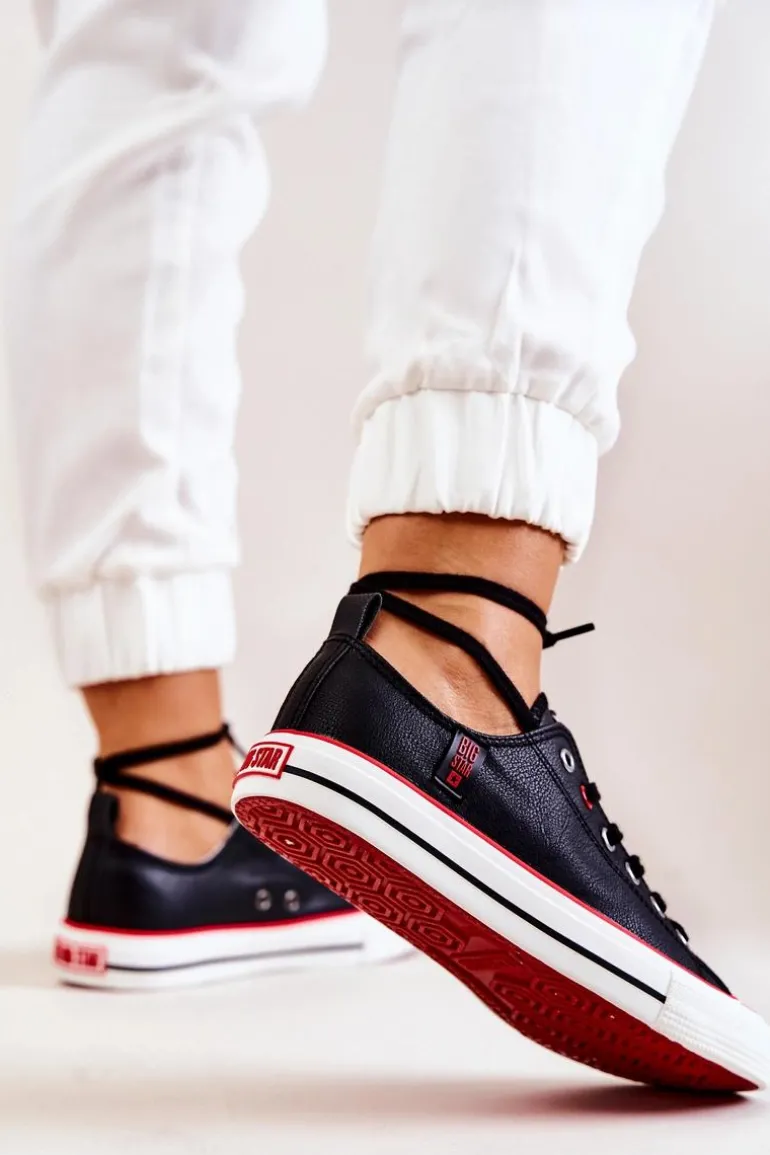 Skórzane Trampki BIG STAR JJ274129 Czarne