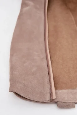 Skórzane Zamszowe Kozaki Kowbojki Ocieplane Zazoo 4224 Cappuccino