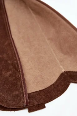 Skórzane Zamszowe Kozaki Kowbojki Ocieplane Zazoo 4224 Czekoladowe