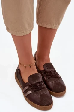 Skórzane Zamszowe Półbuty Damskie Typu Barefoot Zazoo N1341 Czekoladowe