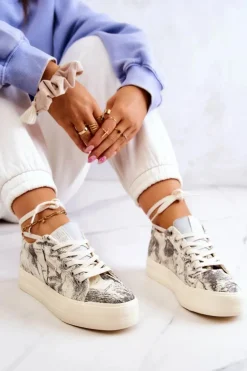 Sneakersy Buty Sportowe Big Star JJ274541 Jasnobeżowe