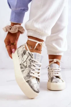 Sneakersy Buty Sportowe Big Star JJ274541 Jasnobeżowe