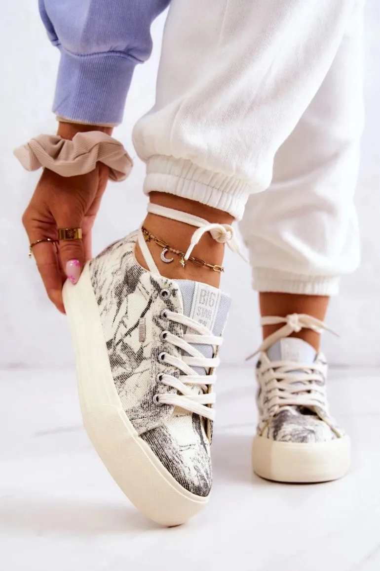 Sneakersy Buty Sportowe Big Star JJ274541 Jasnobeżowe