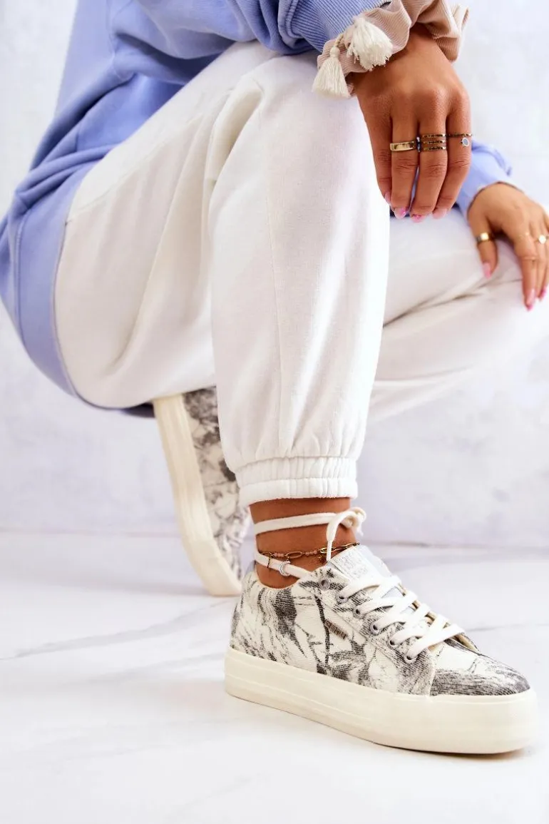 Sneakersy Buty Sportowe Big Star JJ274541 Jasnobeżowe