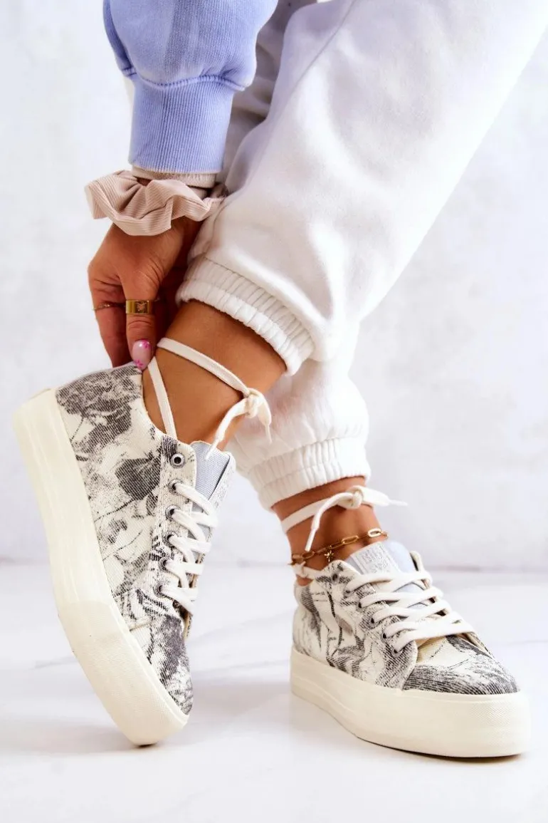 Sneakersy Buty Sportowe Big Star JJ274541 Jasnobeżowe