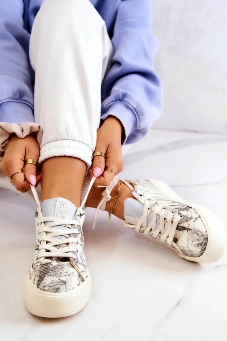 Sneakersy Buty Sportowe Big Star JJ274541 Jasnobeżowe