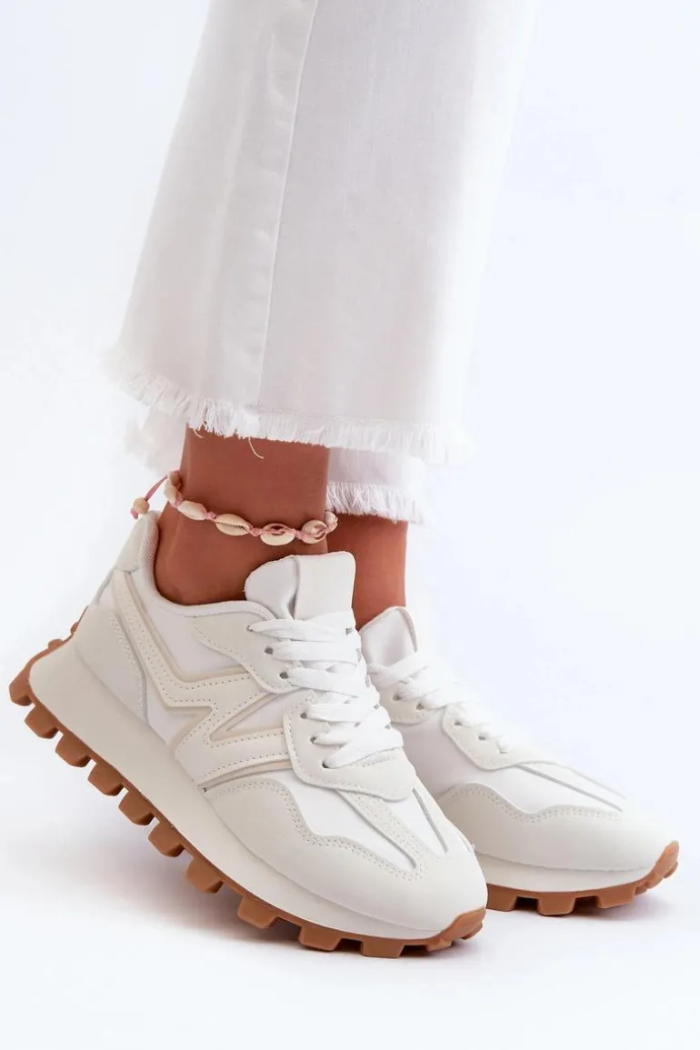 Sneakersy Buty Sportowe Damskie Białe Kalelia