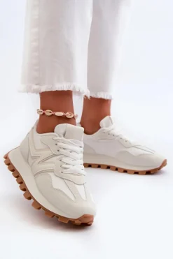 Sneakersy Buty Sportowe Damskie Białe Kalelia