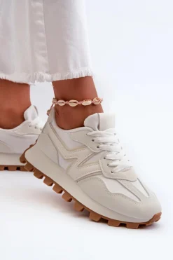 Sneakersy Buty Sportowe Damskie Białe Kalelia