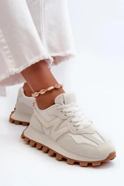 Sneakersy Buty Sportowe Damskie Białe Kalelia