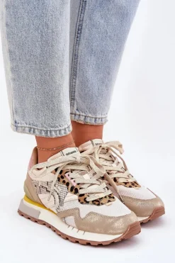 Sneakersy Buty Sportowe Damskie D.Franklin DFSH378006 Złote