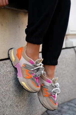 Sneakersy Buty Sportowe Damskie Z Podwójnym Sznurowaniem Khaki Efobell