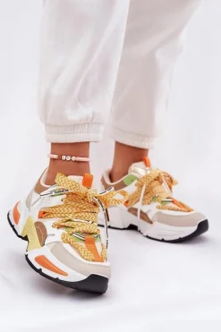 Sneakersy Buty Sportowe Damskie Z Podwójnym Sznurowaniem Multikolor Efobell