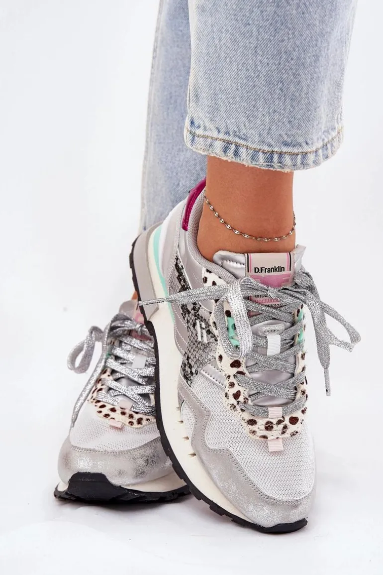 Sneakersy Buty Sportowe Damskie D.Franklin DFSH378006 Srebrne