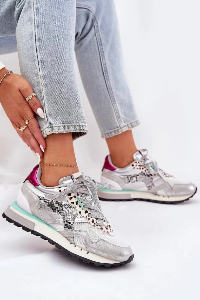 Sneakersy Buty Sportowe Damskie D.Franklin DFSH378006 Srebrne