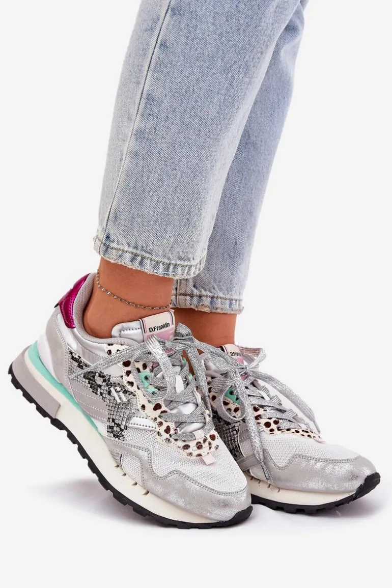 Sneakersy Buty Sportowe Damskie D.Franklin DFSH378006 Srebrne