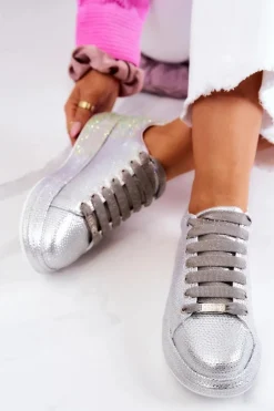 Sneakersy Buty Sportowe Dżety GOE JJ2N4048 Srebrne