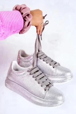 Sneakersy Buty Sportowe Dżety GOE JJ2N4048 Srebrne