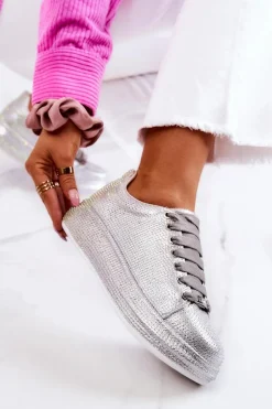 Sneakersy Buty Sportowe Dżety GOE JJ2N4048 Srebrne