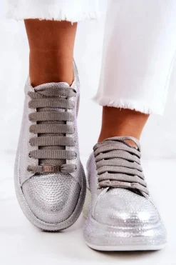 Sneakersy Buty Sportowe Dżety GOE JJ2N4048 Srebrne