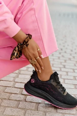 Sneakersy Buty Sportowe Damskie Na Platformie Big Star RR274523 HI-POLY SYSTEM Czarne