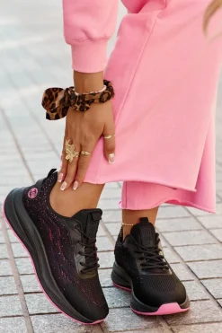 Sneakersy Buty Sportowe Damskie Na Platformie Big Star RR274523 HI-POLY SYSTEM Czarne