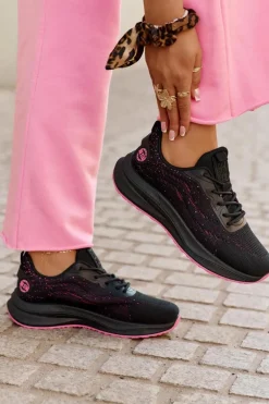 Sneakersy Buty Sportowe Damskie Na Platformie Big Star RR274523 HI-POLY SYSTEM Czarne